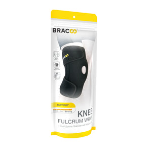 BRACOO KB30 Knee Fulcrum Wrap Dual Splints Stabilizer with Fixation Pad