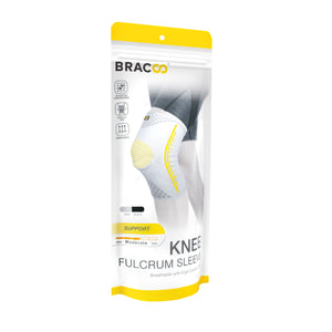 BRACOO KS91 Knee Fulcrum Sleeve Breathable with Ergonomic Cushion Pad (pair) (*patented)